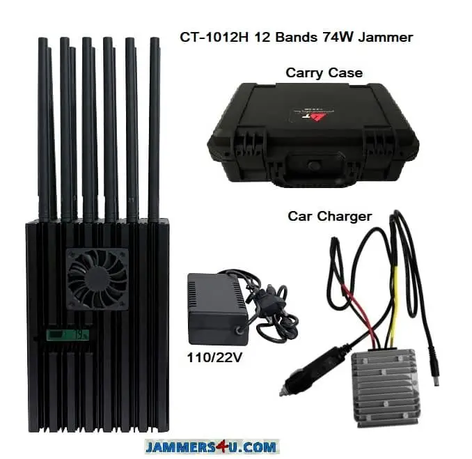 New 12 Bands powerful 2-8W per band total 75W Jammer up to 60m